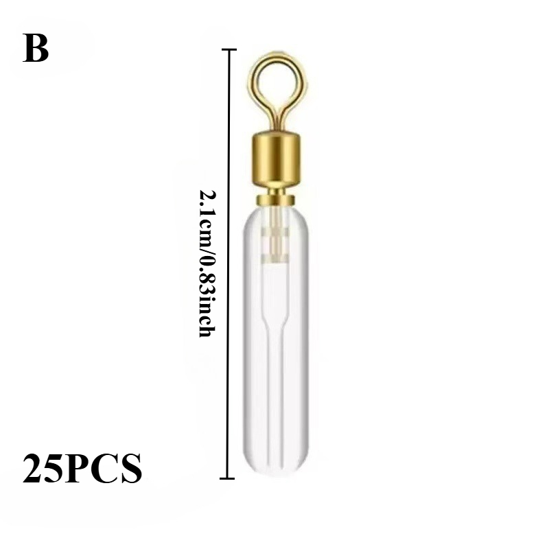 TEMU 25 High-quality Silicone And Copper Fishing Floats - Fishing Tackle Competition Float Sockets Sizes: Large And Medium. Rotating Design For