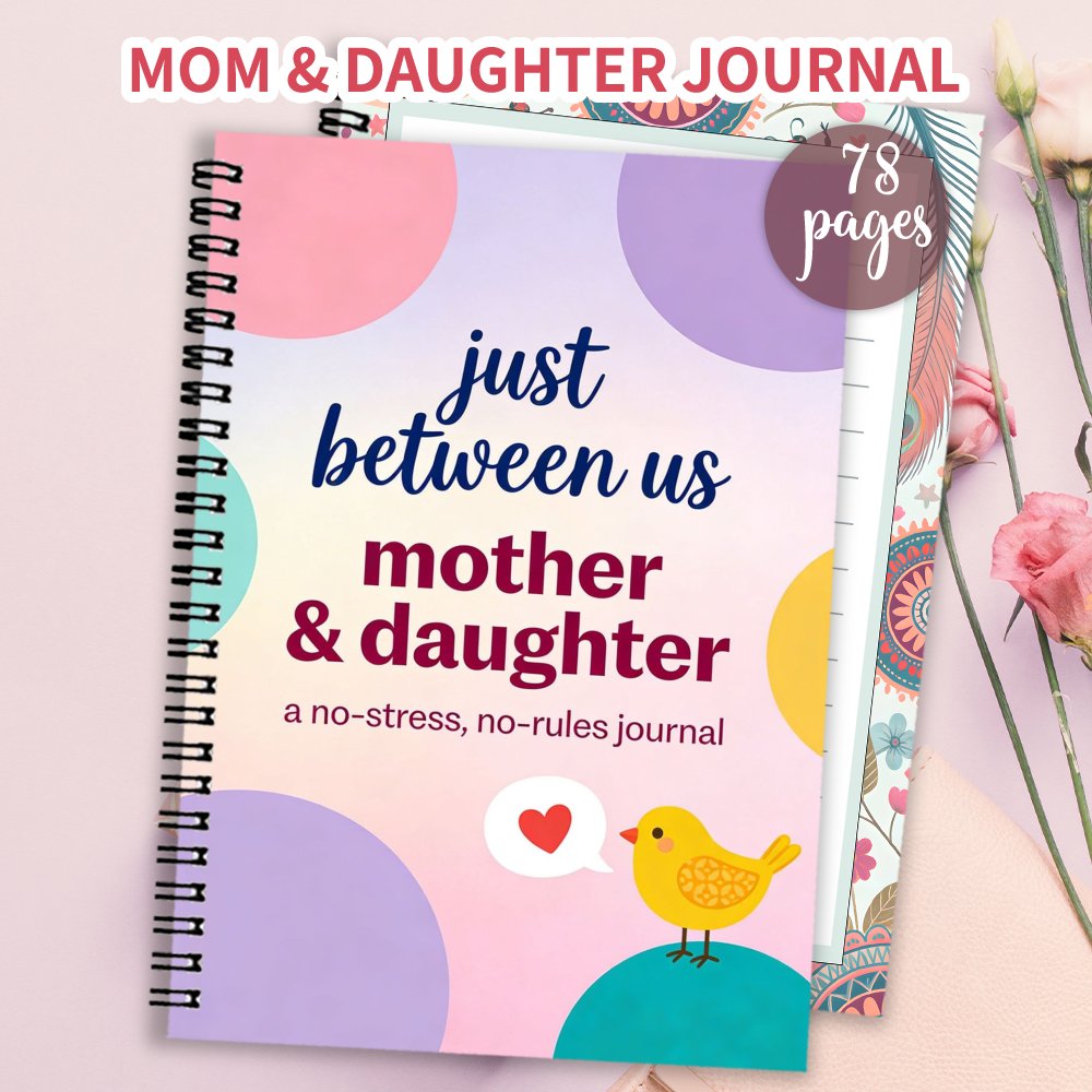 TEMU 1pc Mom And Daughter Journal | Just Between Mom And Me Mother Daughter Bonding Diary - A No-rules Interactive Journal For Meaningful , Share