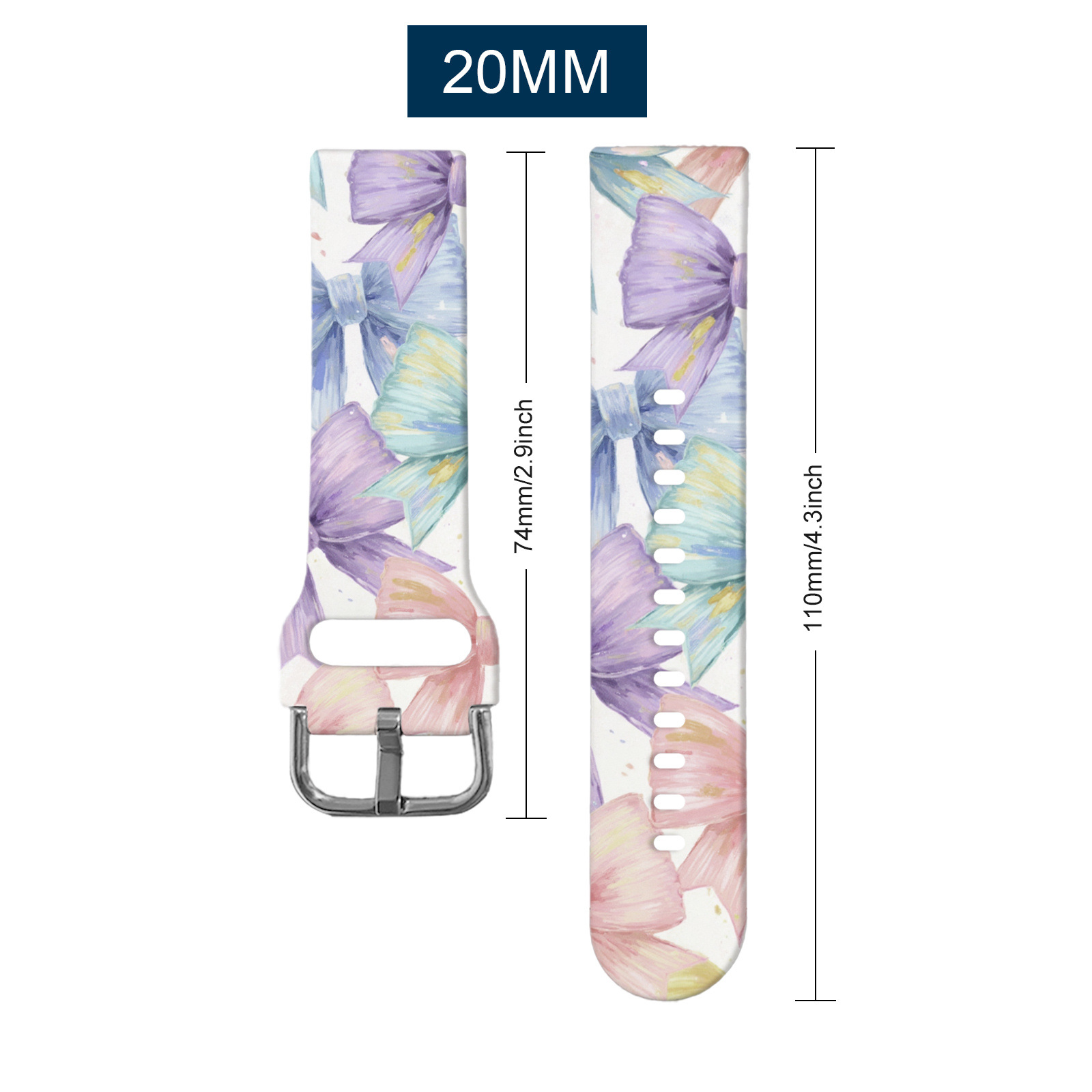 TEMU Silicone Band Dressy Watch Straps Colorful Band Watch Bands Durable Material Fade Resistant Long-lasting Fit Festival Gifts Anniversaries Night