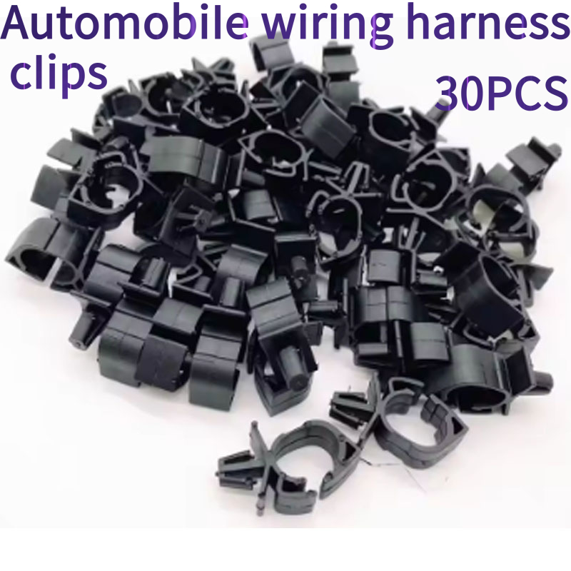 TEMU Juego de 30 piezas de sujetadores para arneses de cableado automotriz, clips de sujeción de , para tubos corrugados, abrazaderas para cables,