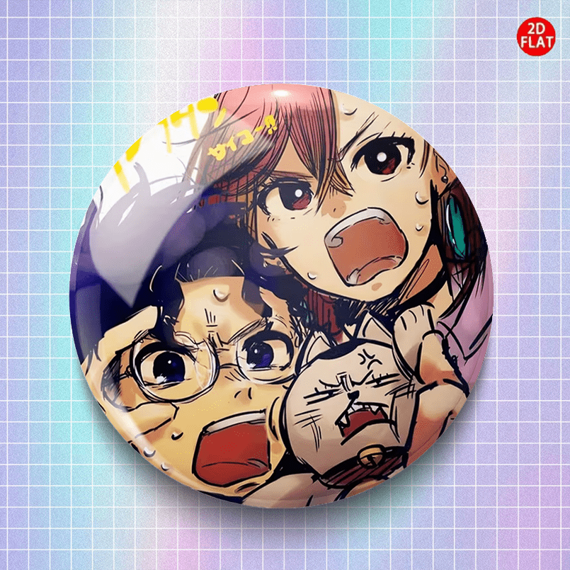 TEMU 2D, 2D de anime - para ropa, gorras, mochilas - Alfileres de plástico para regalos, coleccionables económicos para Navidad, Día de San Valentín,