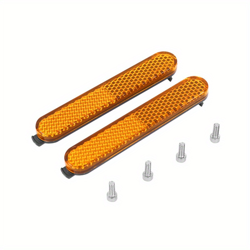 Image of 2pcs Reflectors With Screws For Xiaomi , 1s, M365, Mi3 Electric Scooters - Night Safety Strips, Side Cover Reflective Strips, Scooter Accessories