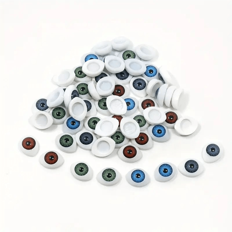Image of 60pcs Assorted Colors Plastic Doll Eyes - Horror Eyes For Animals, Plush Toys, Sewing Crafts And Puppet