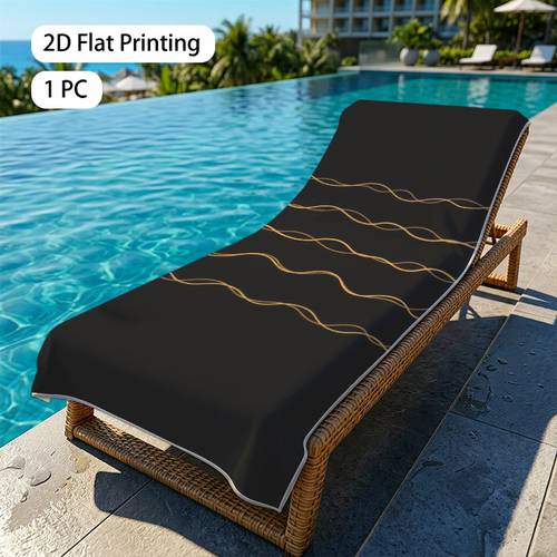 2d flat 1pc beach towel minimalist lines pattern 2d flat printing non shedding sand proof towel for summer travel beach and surfing beach