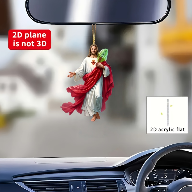 TEMU Ciondolo Pap� 2D Piatto - Acrilico 2D, per Auto, Zaini, Portachiavi - Regalo per Natale, Ringraziamento, Capodanno, San - Non Richiede Batterie,