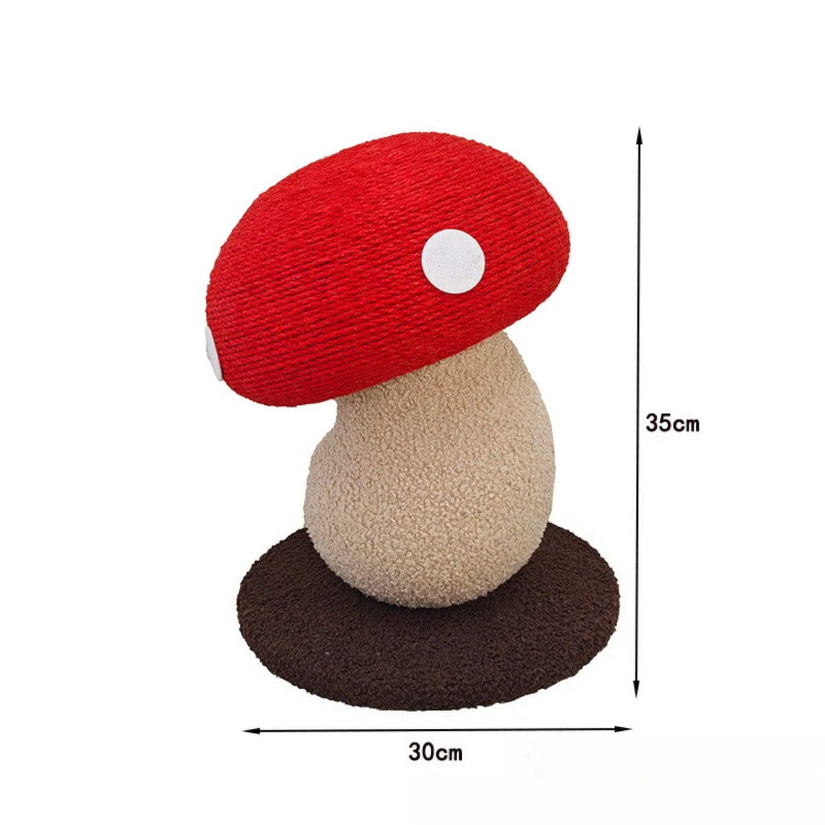 Image of Mushroom Vertical Cat Scratcher, Durable No-lint Vertical Scratcher, Natural Sisal Rope Wrapped Cat Furniture, , Multiple Colors, Cat Scratching Post