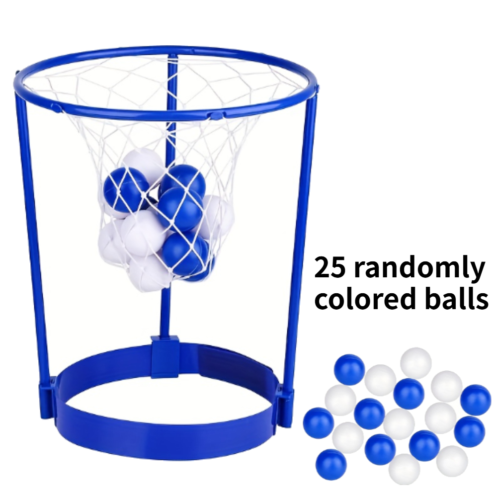 Image of Sports Outdoor Headband Basketball Throwing Game | Adjustable Basketball , 25pcs Mixed Color Balls, Suitable For Spring Outdoor Party Activities, Random Ball Color
