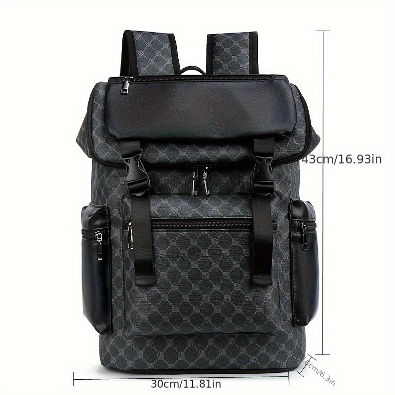 Stylish Unisex Large Capacity Backpack | Lightweight PU with Multiple Compartments, Adjustable Straps, Tablet Sleeve & Mesh Bottom for Travel, School, and Outdoor Activities | Contemporary Backpack | Secure Zipper Closure, For Teenager - Image 4