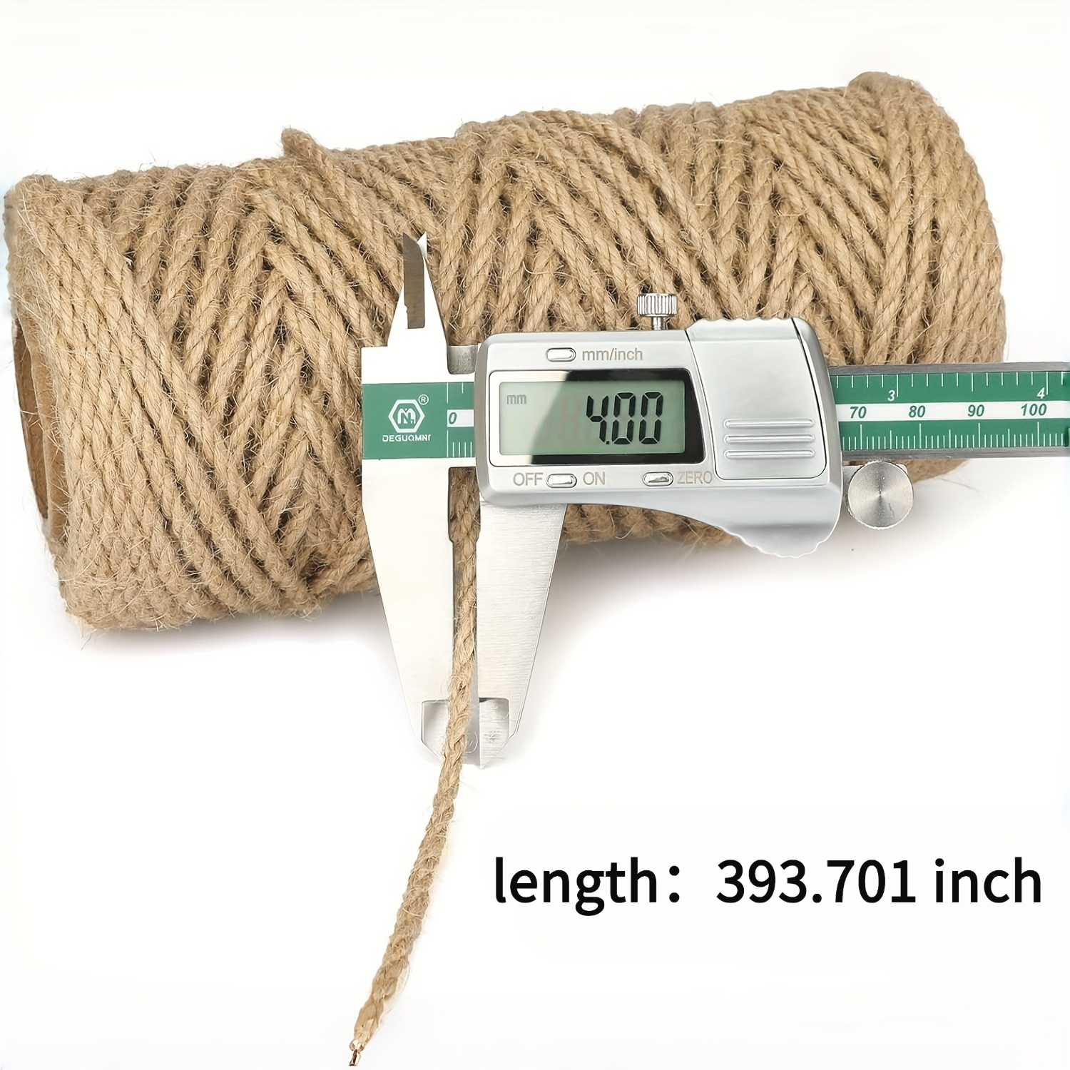 TEMU iuta 4 mm, 196 piedi di di iuta naturale per giardinaggio, tiragraffi per , confezioni regalo e decorazioni (marrone)