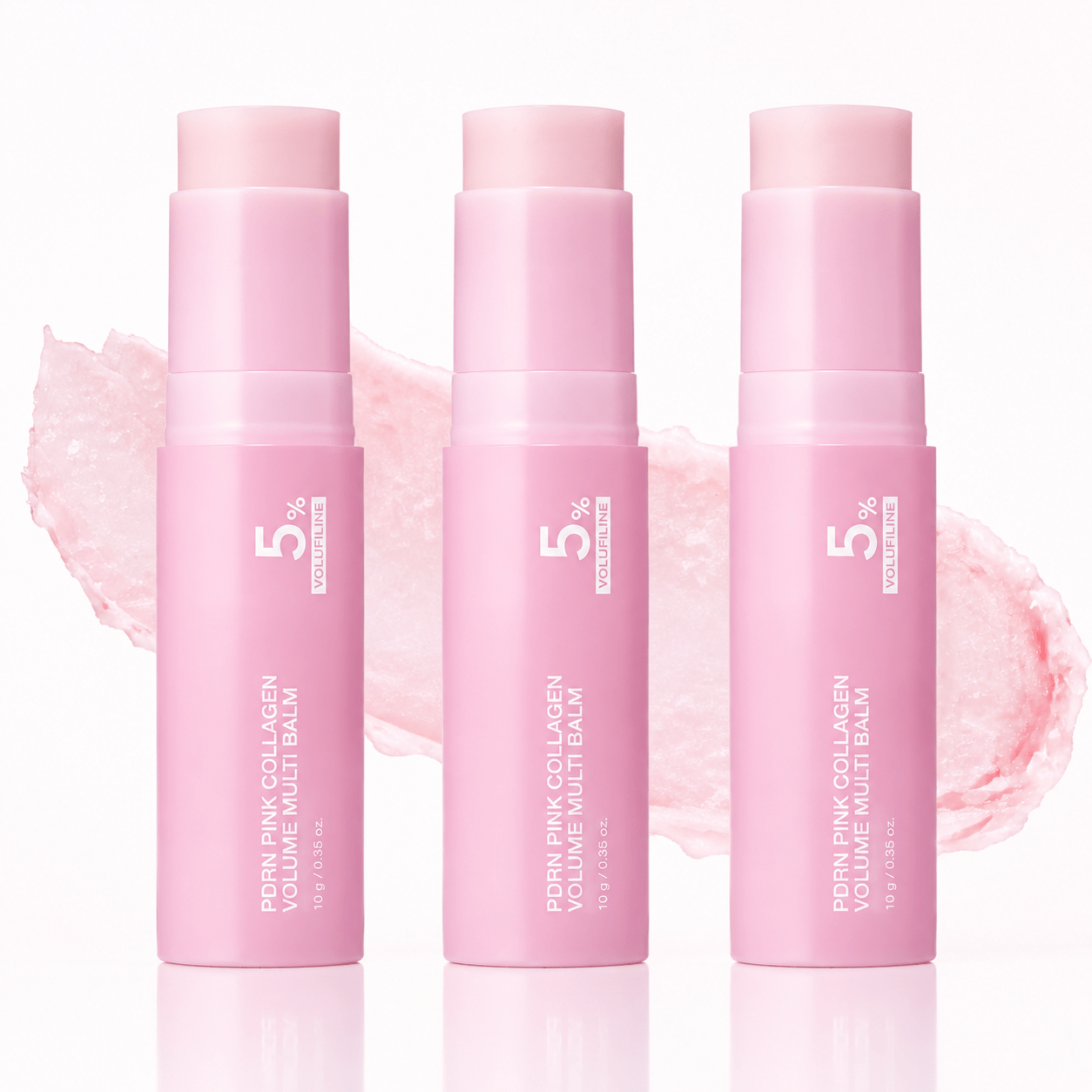 Image of 3pcs Pink Collagen Plump Multi-effect Cream | 1pc Plump Serum, , Nad Bar, Suitable , Neck, Forehead, Smile Lines, Lip Care | Korea Skin Care