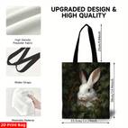 1pc sac et imprimé de feuilles pour femmes - sac à bandoulière en polyester durable avec sangles , parfait pour le shopping, une utilisation décontractée, un sac à main | sac à imprimé animalier | polyester