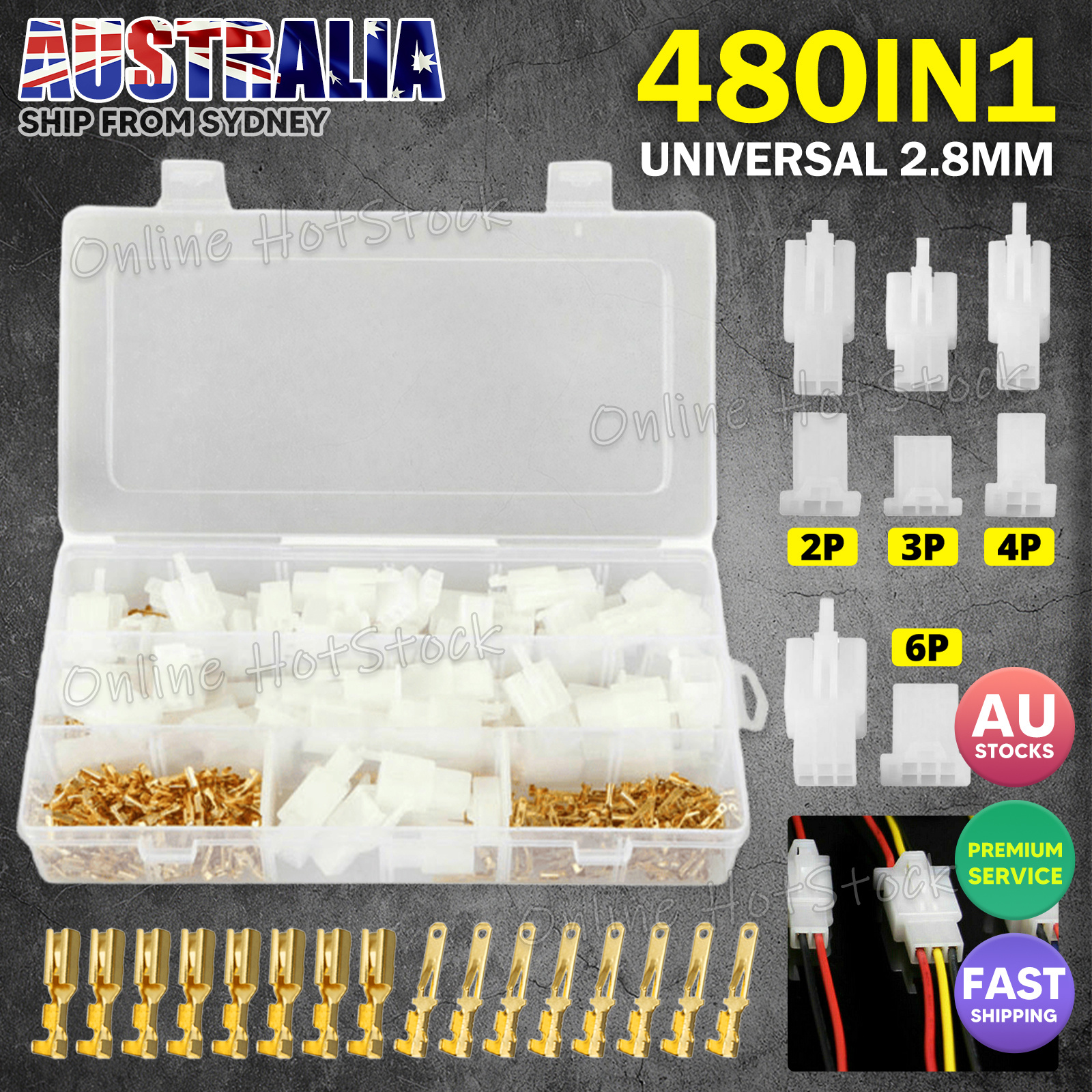 TEMU 480 In1 2.8mm Motorcycle Car Electrical 2 3 4 6 Pin Wire Connectors Terminals Audexpress