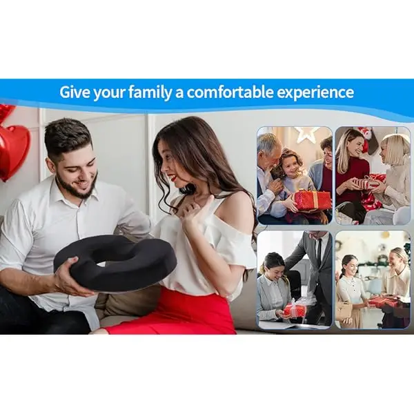 ergonomic lumbar support pillow for office chair & car back support - cushion with adjustable straps, lower back relief, black, hand wash only, ideal for gaming & desk chairs, backrest pillow, comfortable seating, contoured design, durable construction Product details 20