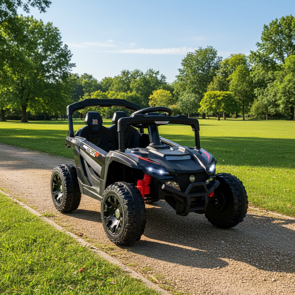 12V Electric   UTV for Kids,   Car With, 3  , LED Lights, Music, And Suspension, Outdoor Vehicle for Boys And Girls 3+