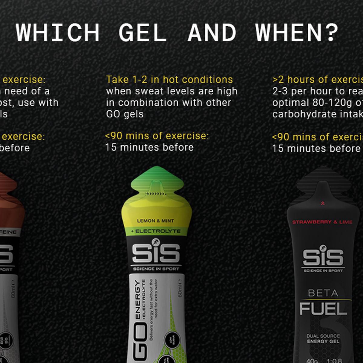SIS Go Isotonic Energy Gel with Electrolytes- Nutrition Gel Supports Performance and Hydration for Running and Cycling- Raspberry Flavour, 60ml, Pack of 6