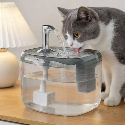 5l large capacity automatic pet water fountain in 3 colors suitable for pets usb powered no batteries required safe and reliable with automatic water circulation from a pet owner