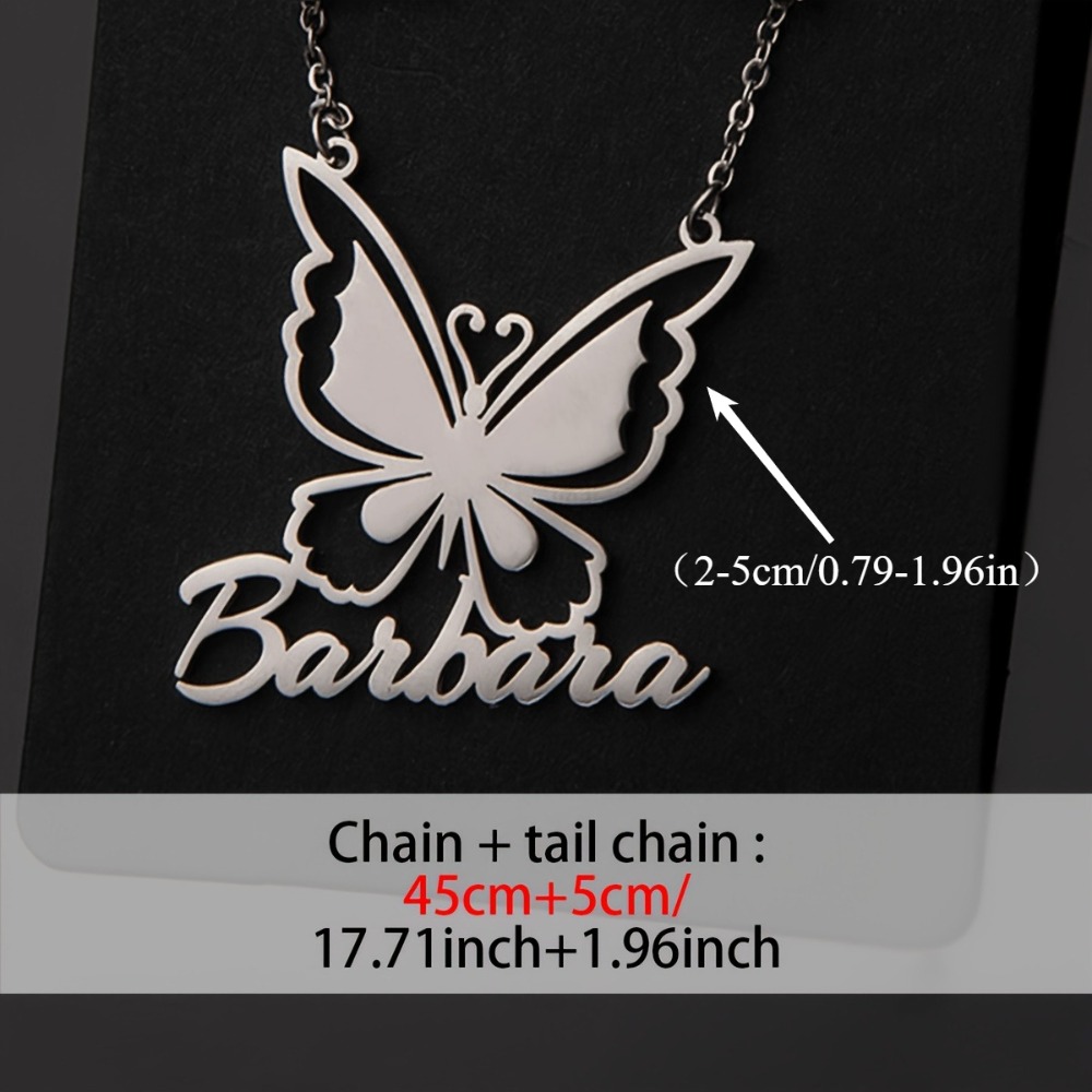 Custom Personalized Butterfly Necklace — Unique Gift for Her