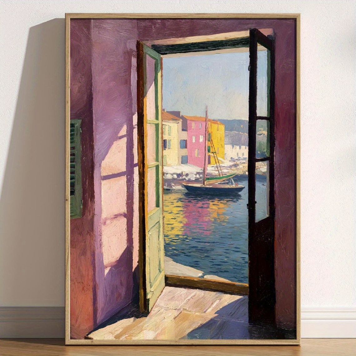 TEMU 2d Flat, 2d Flat, 1pc, Wall Art, Vintage Poster, Henri Matisse Print, Henri Matisse Style Painting, Modern Exhibition Print, Mediterranean River