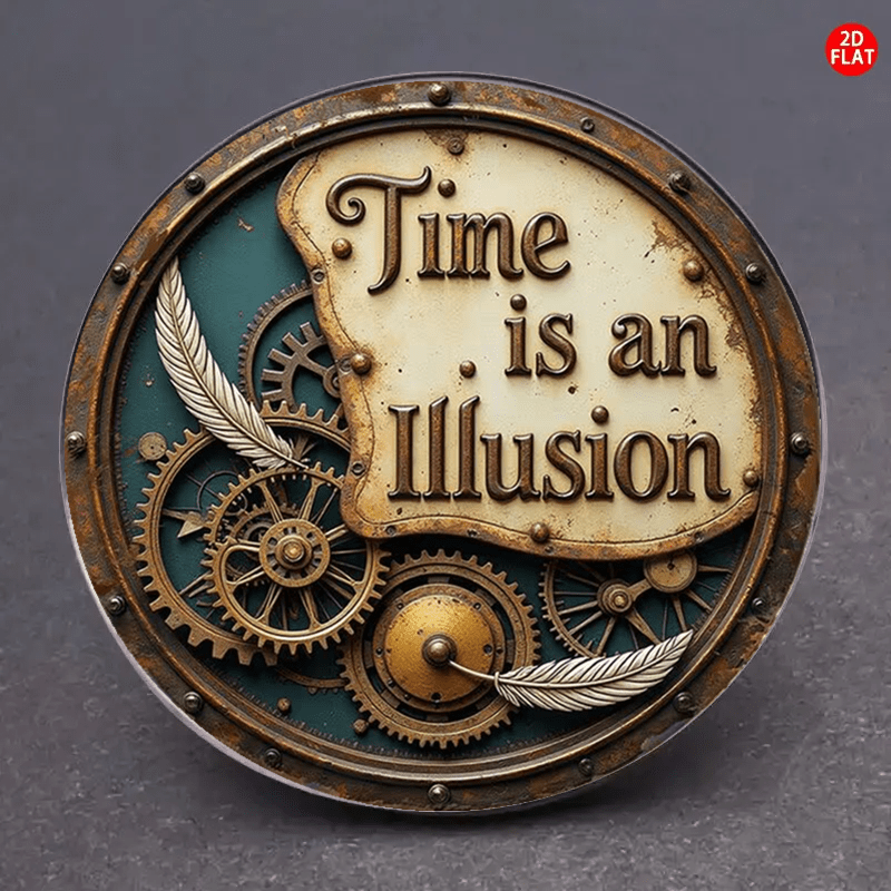 Image of 2d Flat, 1pc 2d Flat Steam Punk--themed Brooch-simple , Ideal For Daily Wear, Anniversaries, Birthdays, Parties And Gifts-is Suitable For Backpacks, Clothes, Shoes And Boots-unisex., 2d Flat