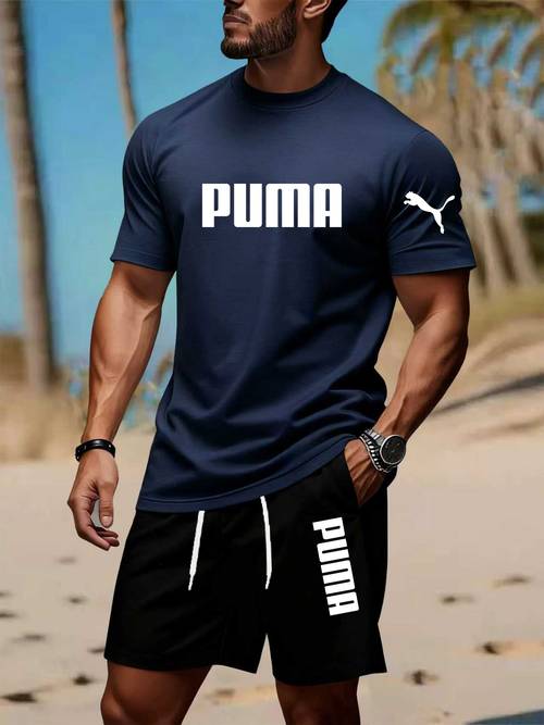 mens short sleeve shorts set trendy round neck short sleeve t shirt and shorts athletic 2 outfit trendy english pattern print summer easy breathable short sleeve athletic set mens athletic outfit