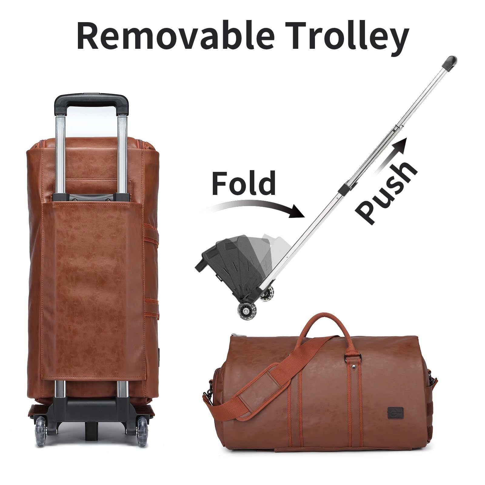 collapsible travel suitcase wheels expandable compact Temu