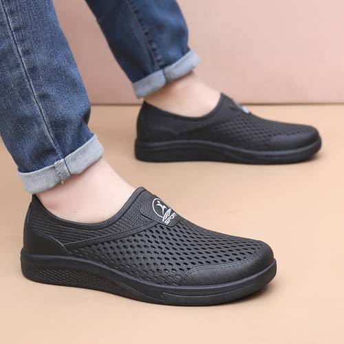 new mens clogs summer breathable mesh shoes outdoor driving and work sandals casual and fashionable mens sandals comfortable and versatile shoes