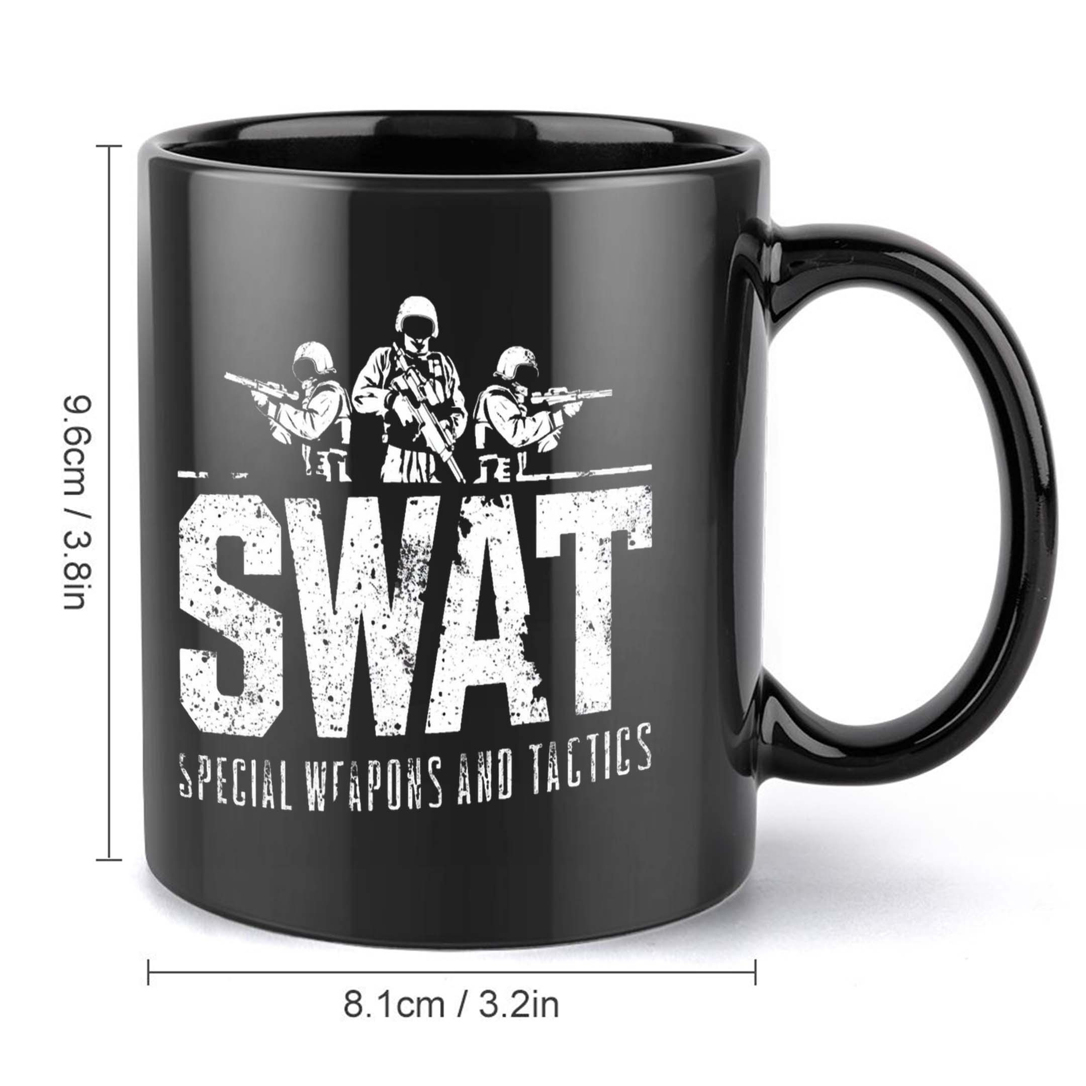 1pc swat soldiers coffee mug 11oz ceramic coffee cups water cups   drinkware birthday gifts holiday gifts 2