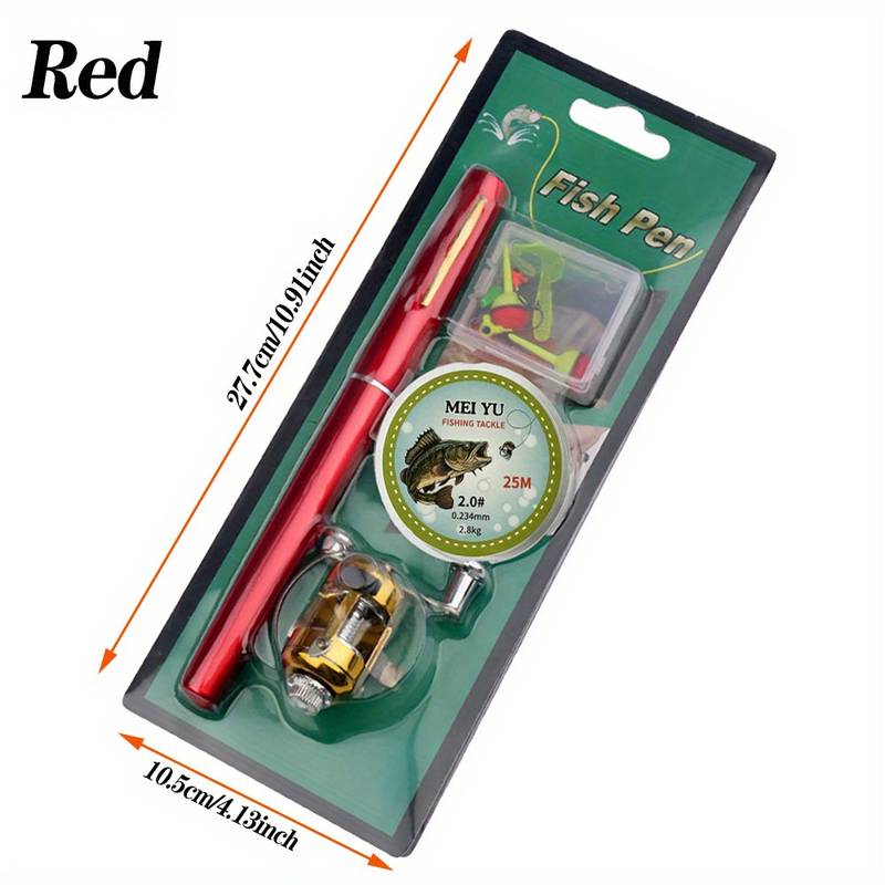 Pocket Fisherman Fishing Rod Reel Combo Set Mini Telescopic