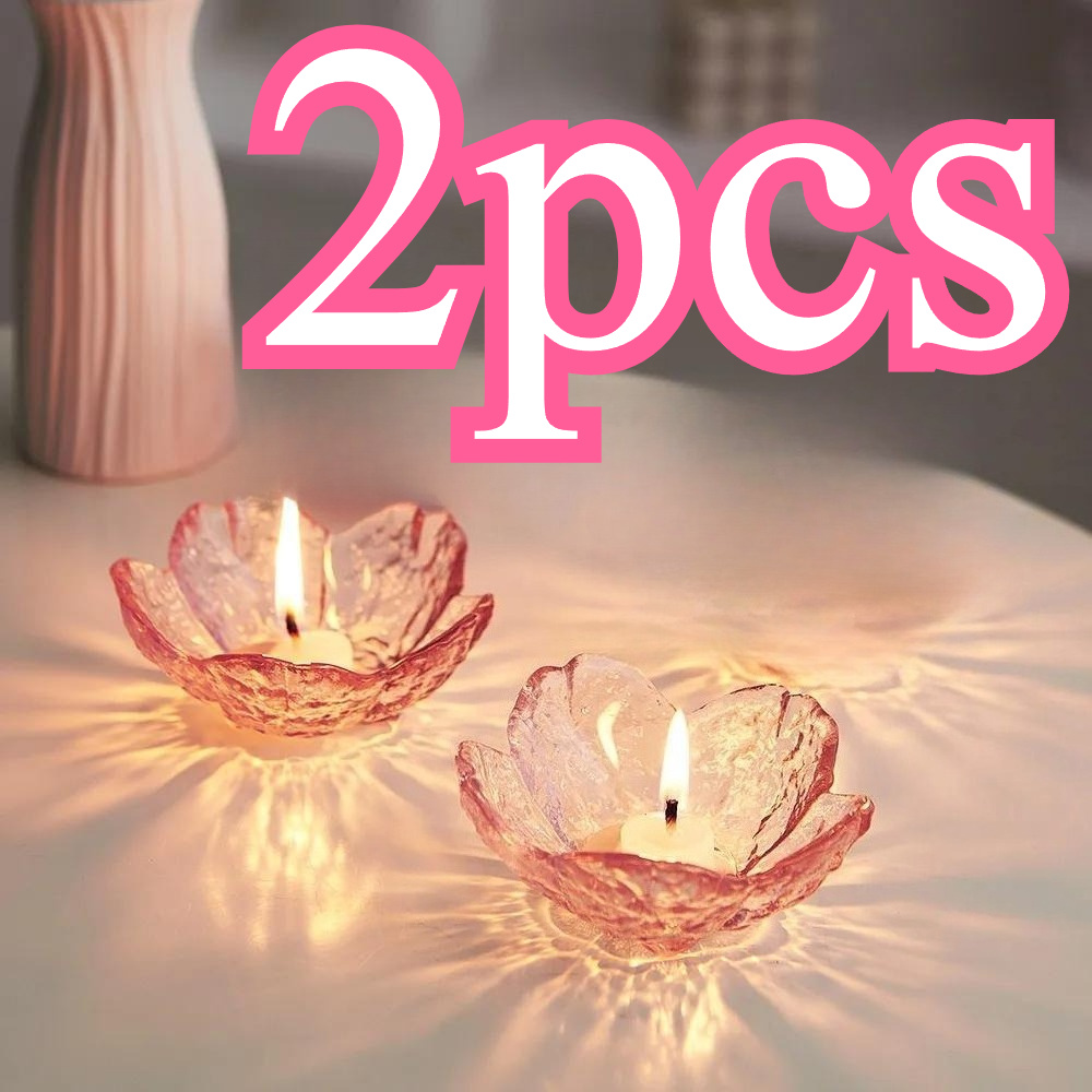 E-shop 2er-Set Kreative Kirschblüten Glas Kerzenhalter