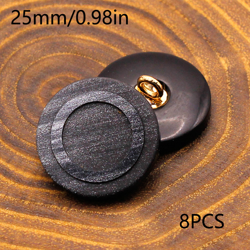 TEMU 8pcs Resin Buttons Suitable For Woolen Coats, Windbreakers, Double-sided Cashmere Shirts, Suit Jackets, Knitted Cardigans, Vintage Versatile