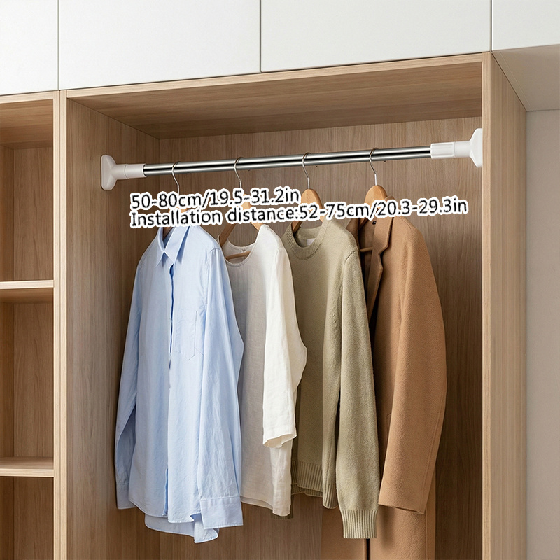 verstellbarer bohrfreier kleiderschrank bügel – edelstahl