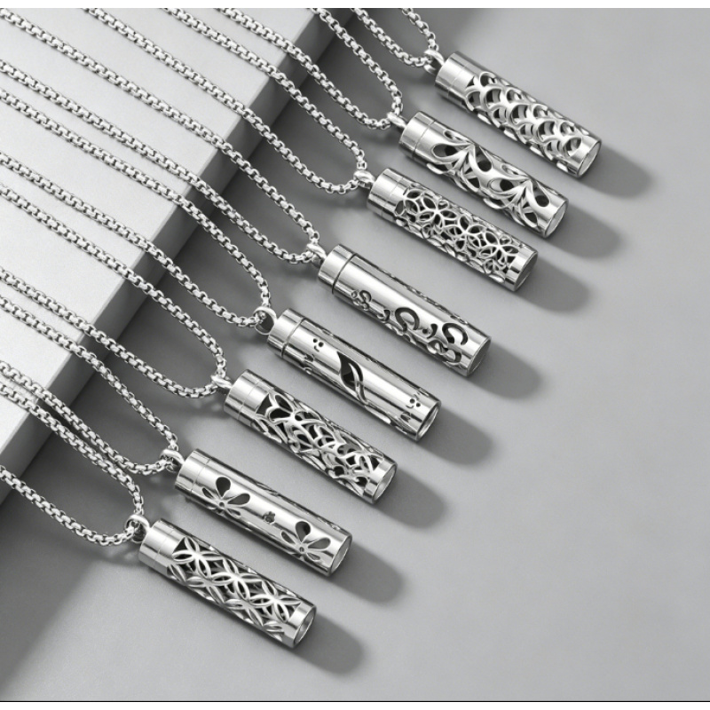 Women's Essential Oil Necklace Stainless Steel Aromatherapy Pendant