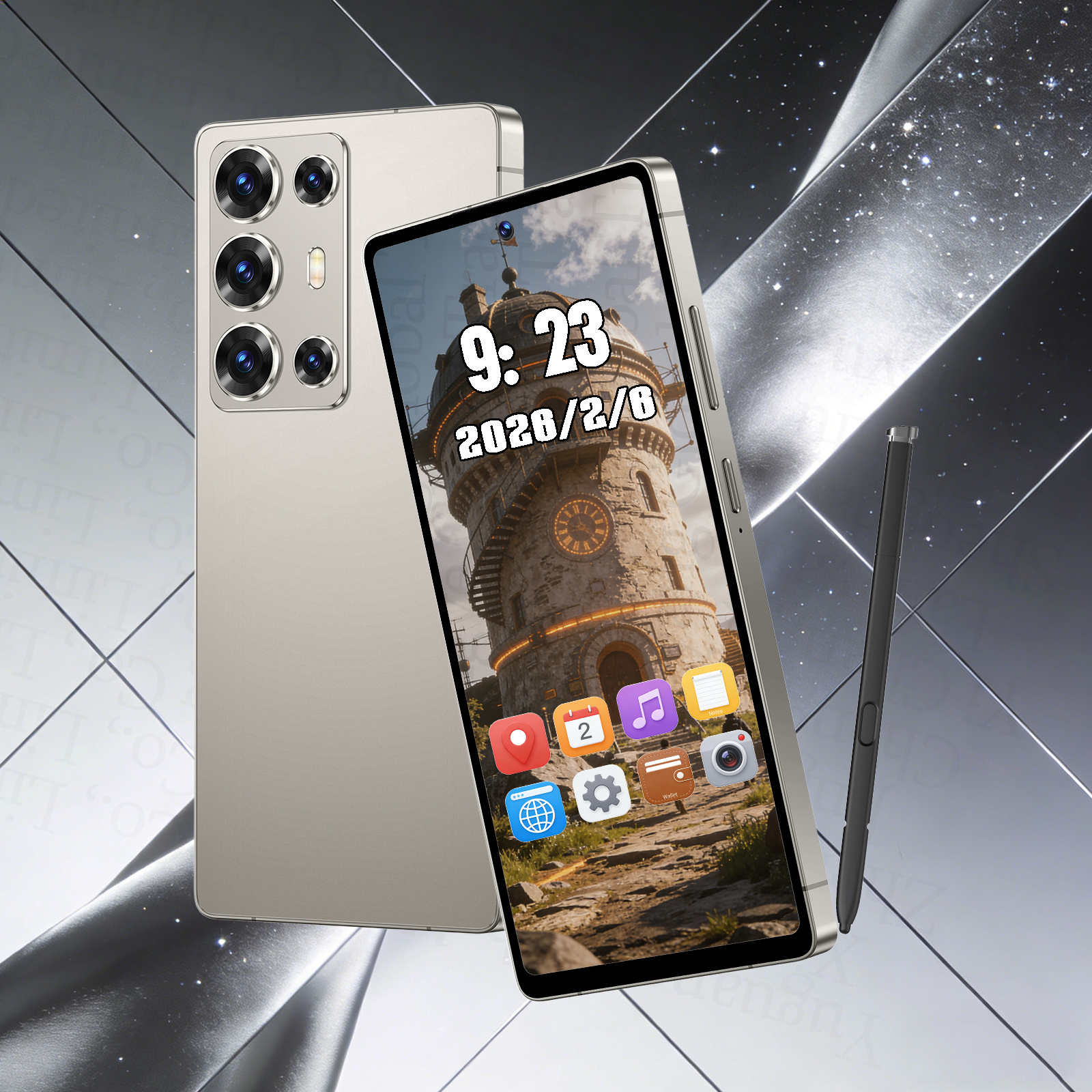 2026   64gb unlocked version features a 6 8 inch large screen supports a built and with a free headphone set phone case data cable Product details 10