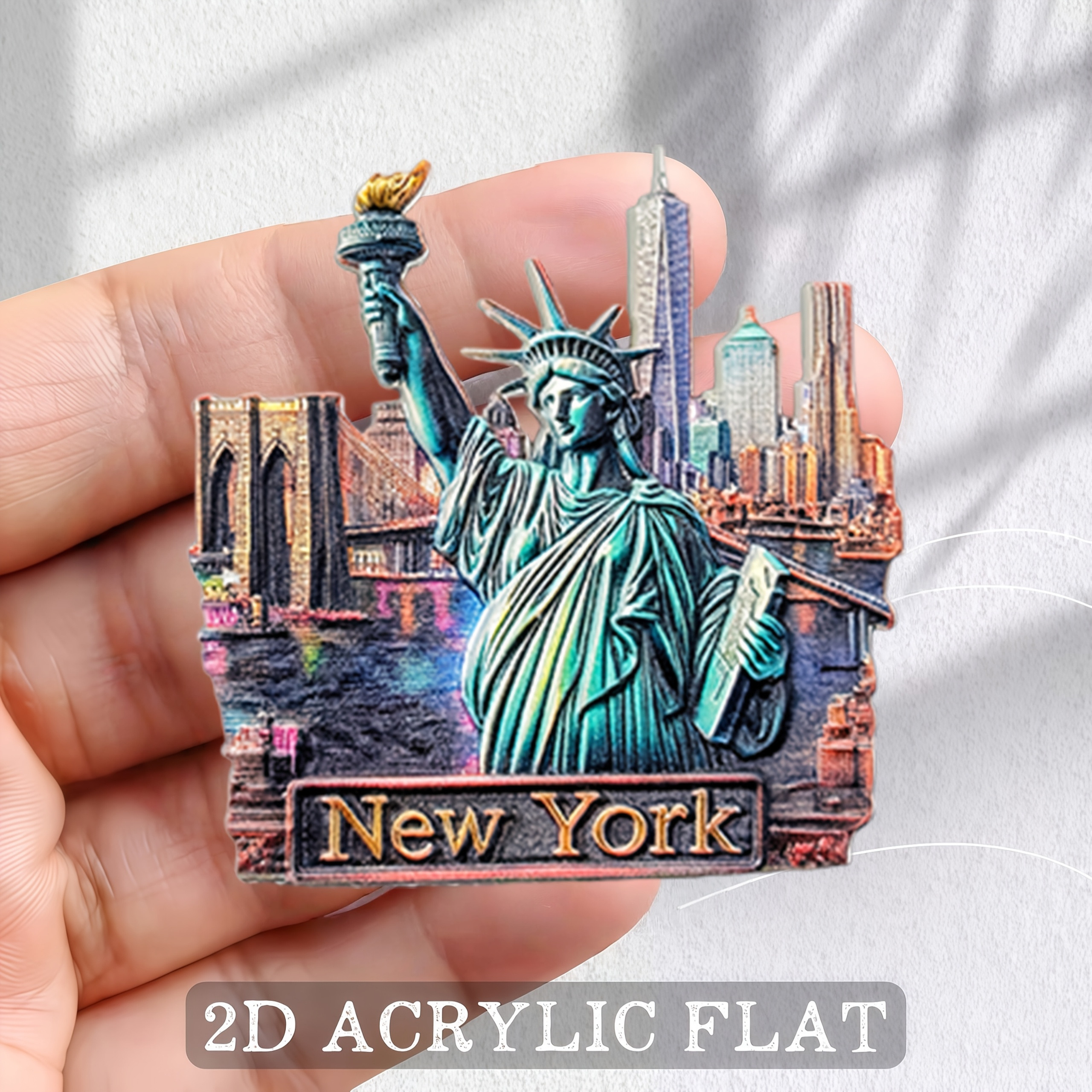 TEMU 1pc 2d Flat Printed Refrigerator Magnetic Decorative Sticker, Refrigerator Magnet. Features Bright, Long-lasting, Fade-resistant Colors. Strong