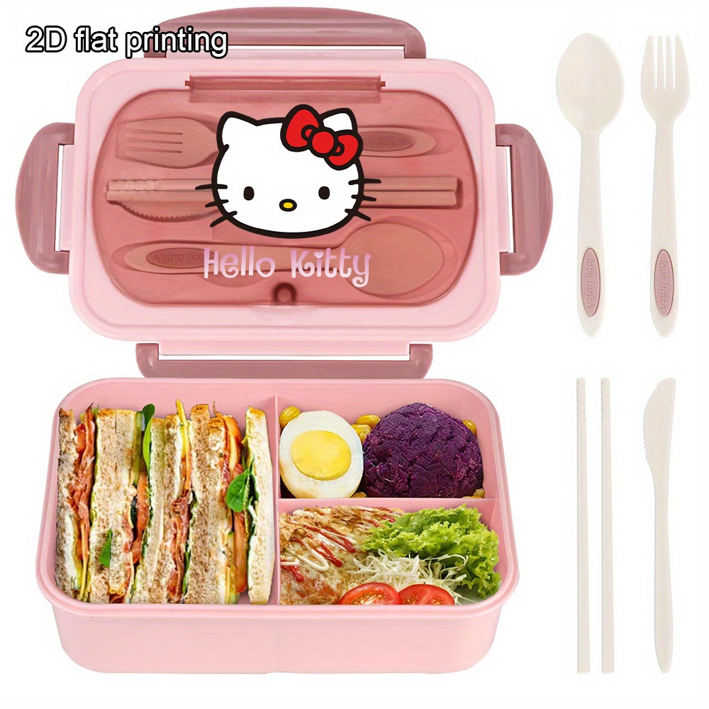 Image of 1pc Hello Kitty Food Storage Containers, Lunch Boxes, Ideal Tableware For Home And Camping Picnics, Lunches. A Of Colors From