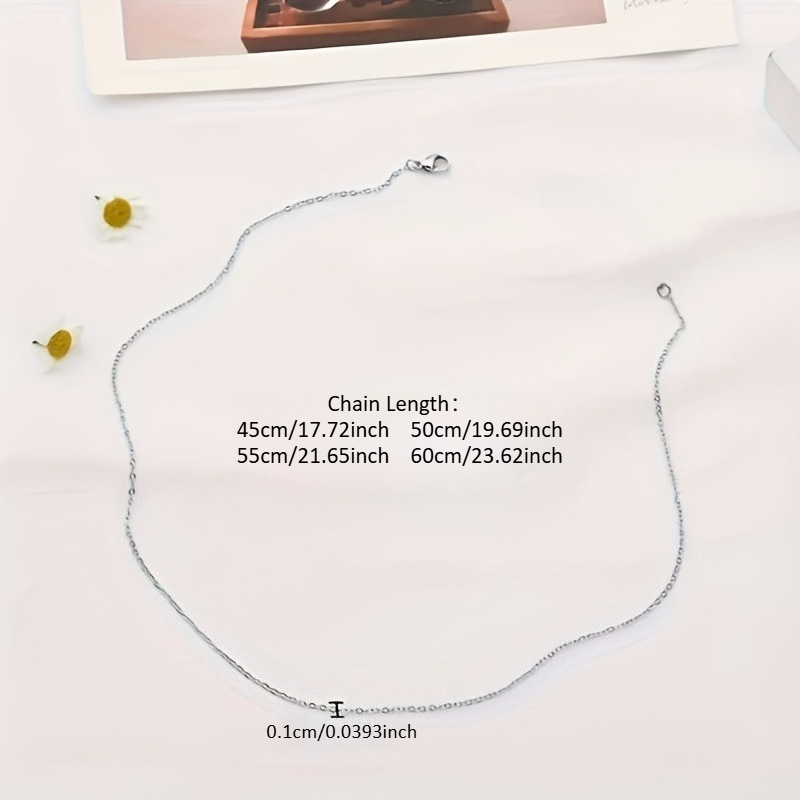 10pcs Minimalist Stainless Steel O-Shaped Chain Necklaces