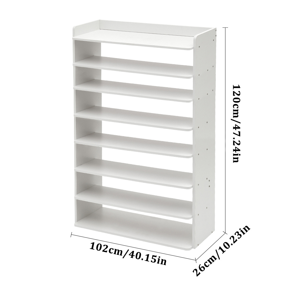 TEMU Large Capacity White Wooden Shoe Racks Storage Shoe Cupboard For Hallway Free Standing Shoe Shelves Organiser Space Saving Shoe Racks Stand