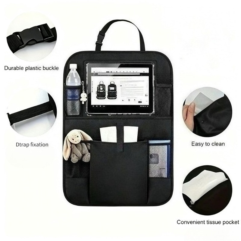 TEMU Car Seat Storage Bag, Seat Back Storage Bag, Multifunctional Storage Bag, Car Hanging Bag, Rear Seat Anti Kick, Christmas Halloween Thanksgiving