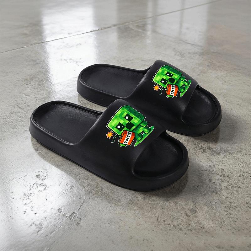 TEMU 1pc Tnt Print Unisex Slippers, Open-toe Sandals, Beach Slippers, Indoor Bedroom Slippers, And House Slippers Are Suitable For Wearing , Outdoor