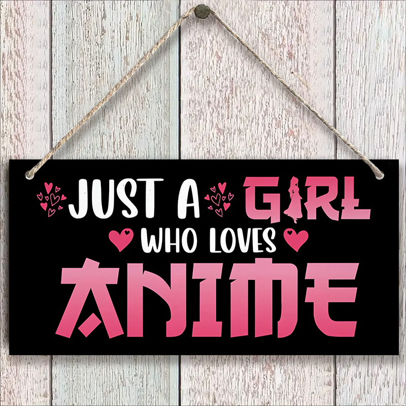 

Room Decor 1pc Anime Wooden Sign - " Who Anime" - Rustic Fiberboard For Home, Living Room, Bedroom - Ideal For Christmas, Valentine's Day - 7.87 X 3.94 Inches