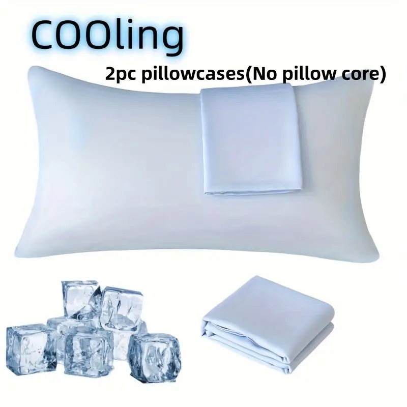 set of two cooling pillowcases for people with high temperatures soft breathable light beige friendly fabric envelope closure machine washable solid pillowcases for living room and bedroom holiday gifts for men and women Product details 10