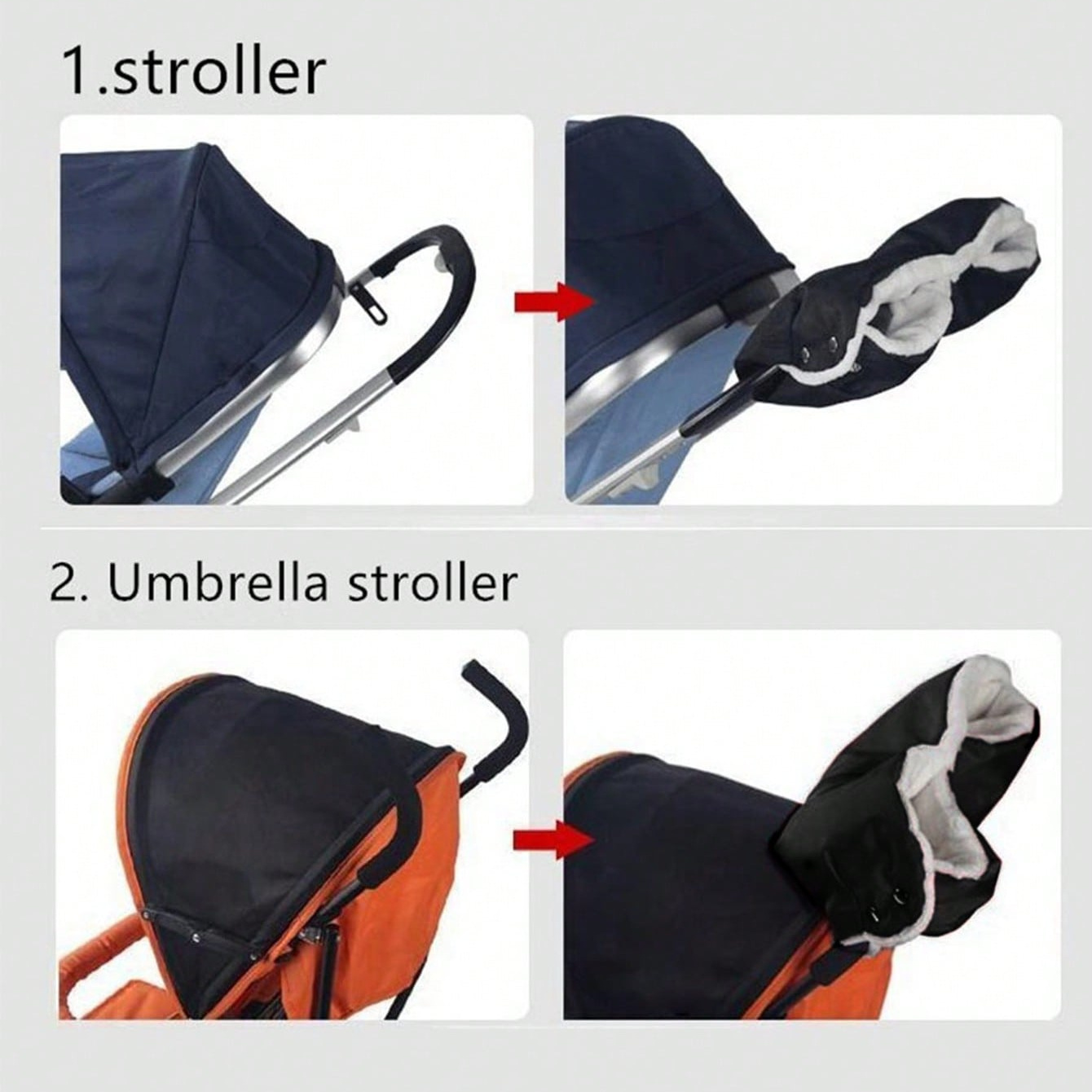 Universal Waterproof Stroller Hand Warmer Cover