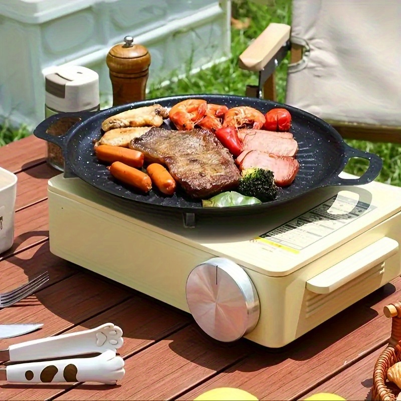 bbq grill plate – multi-functional gas/induction stovetop pan for