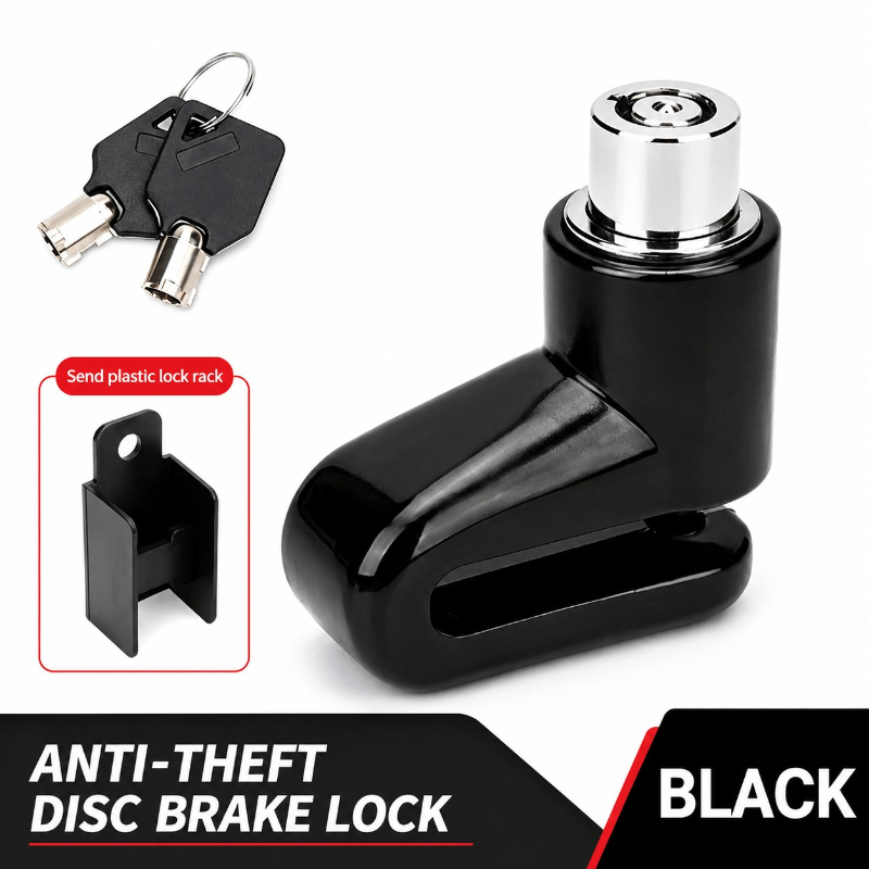 TEMU Heavy-duty Disc Brake Lock - Anti-theft U-lock For Bikes And Motorcycles With Manual Knob, Compact Lock For Mountain, Electric, And Tricycles -