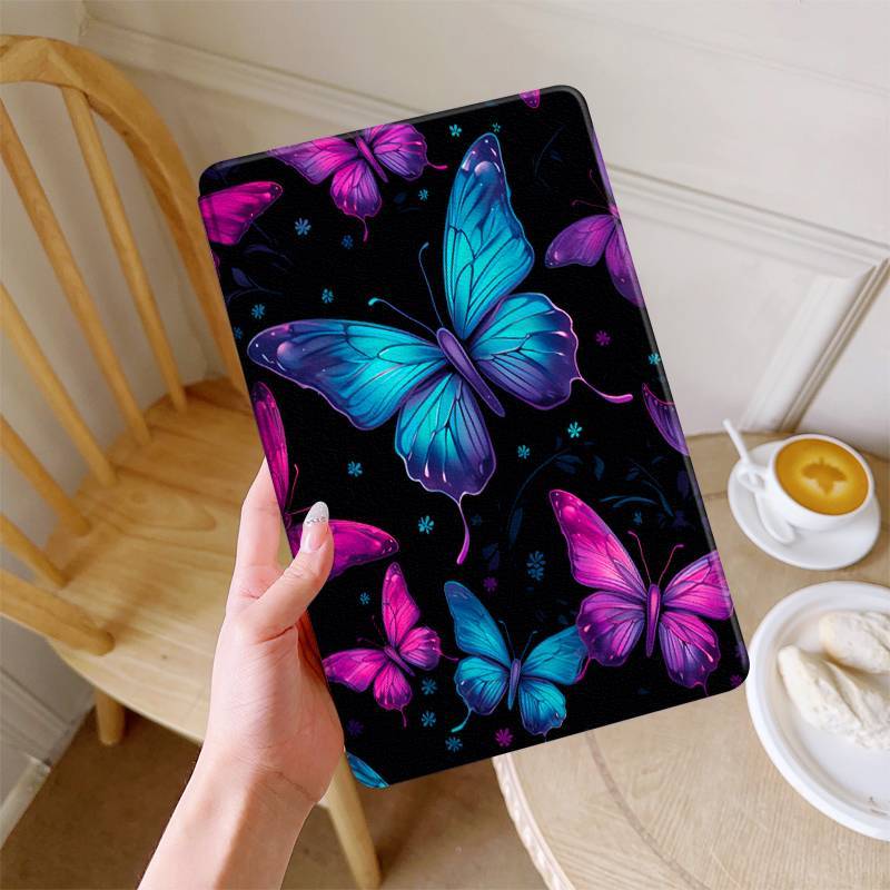 

Foldable Pattern Artificial Leather Tablet Case, Soft Protective Cover With Anti-drop Magnetic Screen For Pad 10.6", Pad Pro 12.1", 4 8", 10", Pad .7