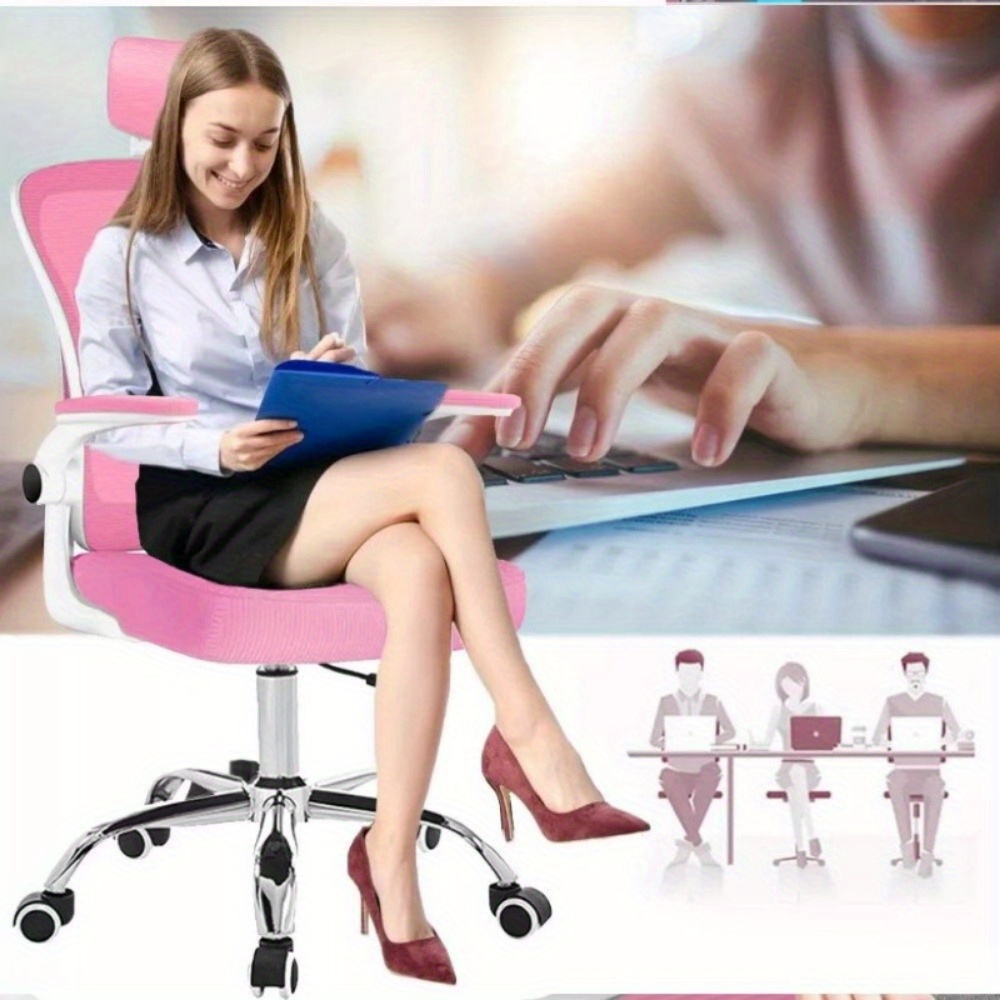 ergonomic computer desk chair with a mesh design featuring a swivel function and gas lift for height adjustment measuring 100x50x55cm details 3