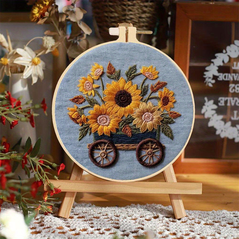 Kit de broderie imprimée RIOLIS croquis de fleurs à broder