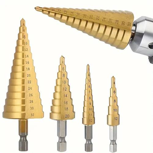 3 pcs drill bit durable coated hss tool drill bit set and single 4 32mm multiple sizes for wood metal drilling easy to read measurements storage case