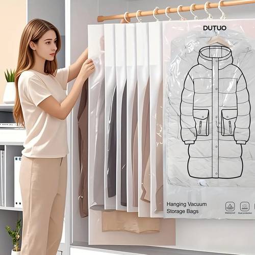 bolsas de almacenamiento al vacío para colgar, disponibles en tamaños, ahorran . adecuadas para ropa, trajes y chaquetas, bolsas organizadoras de armario y para viajes