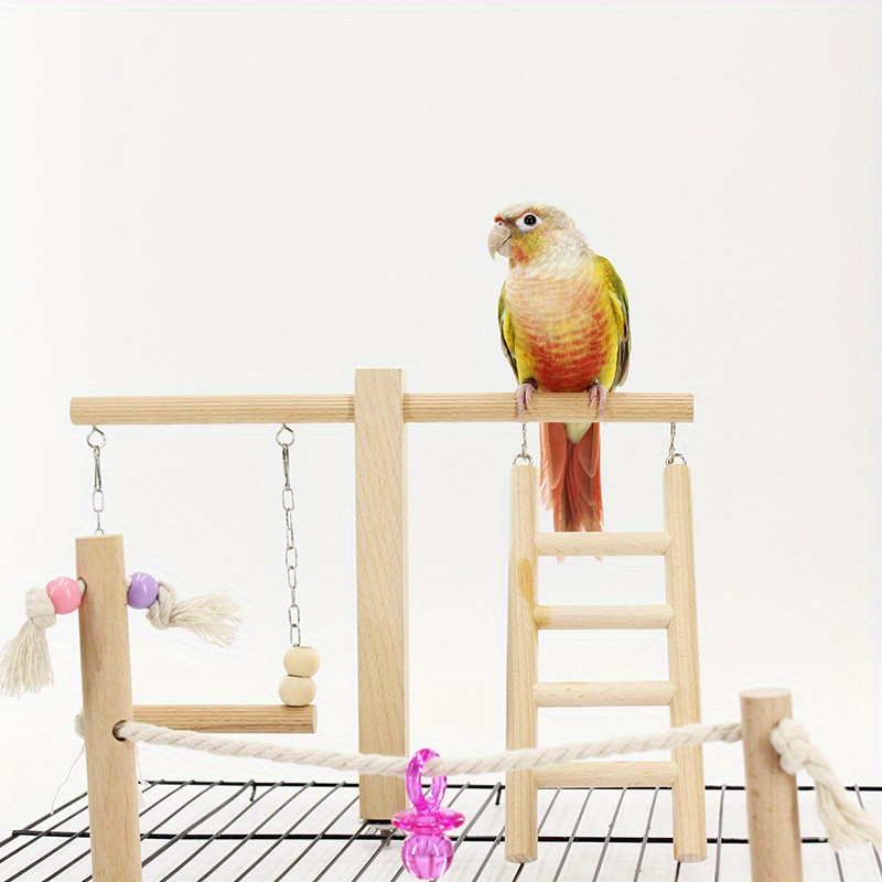 

Solid Perch - Non-slip, Parrot Toy Swing, Bird Climbing Ladder, Bird Entertainment Toy, Cage Birds